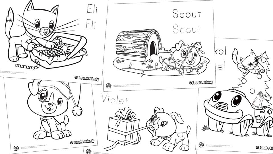 Scout friends winter coloring pack