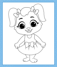 Fun characters coloring pages for kids