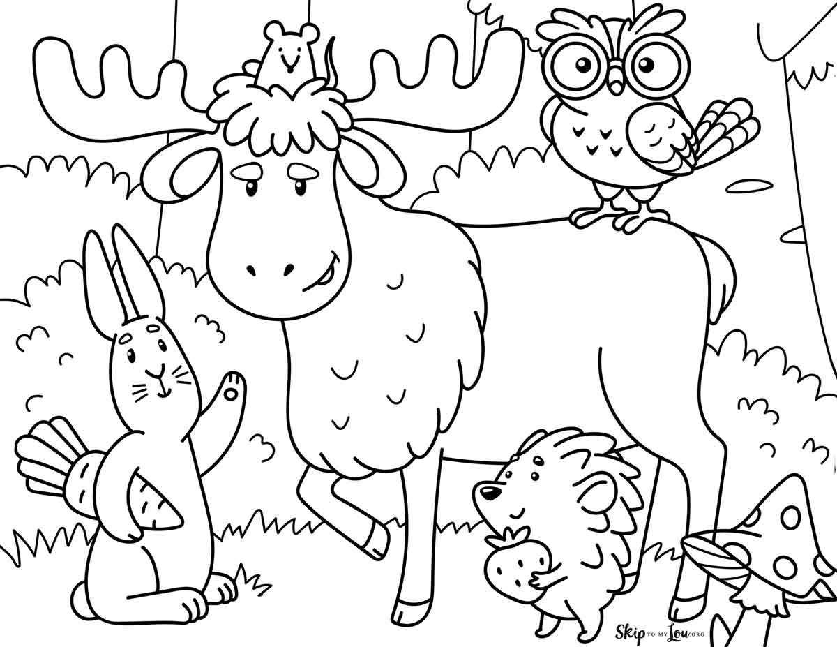 Free printable moose coloring pages skip to my lou