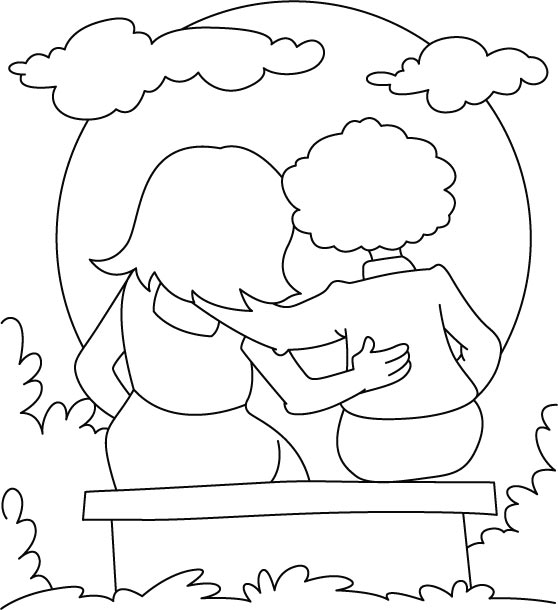 Friendship coloring pages