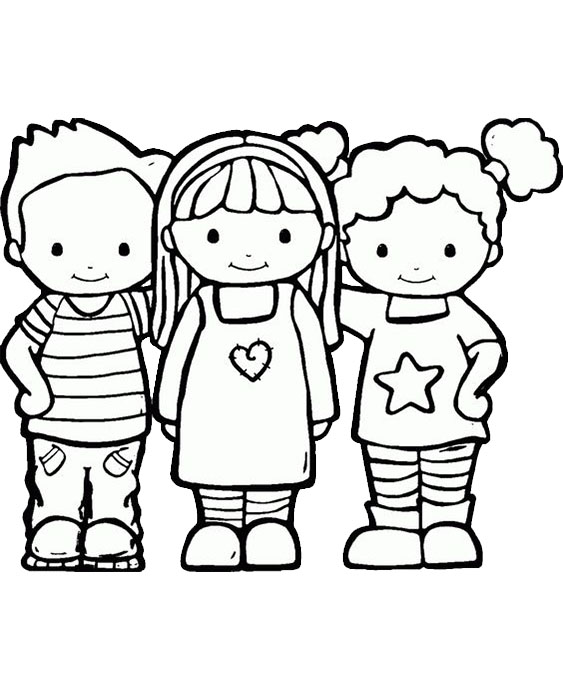 Free easy to print best friend coloring pages