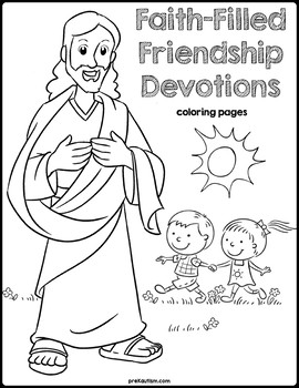 Bible devotions friendship coloring pages by prekautism tpt