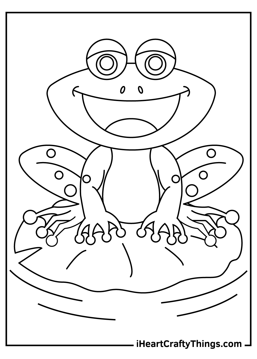 Frog coloring pages free printables