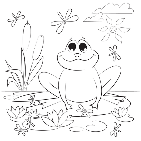 Frog coloring page free printable coloring pages