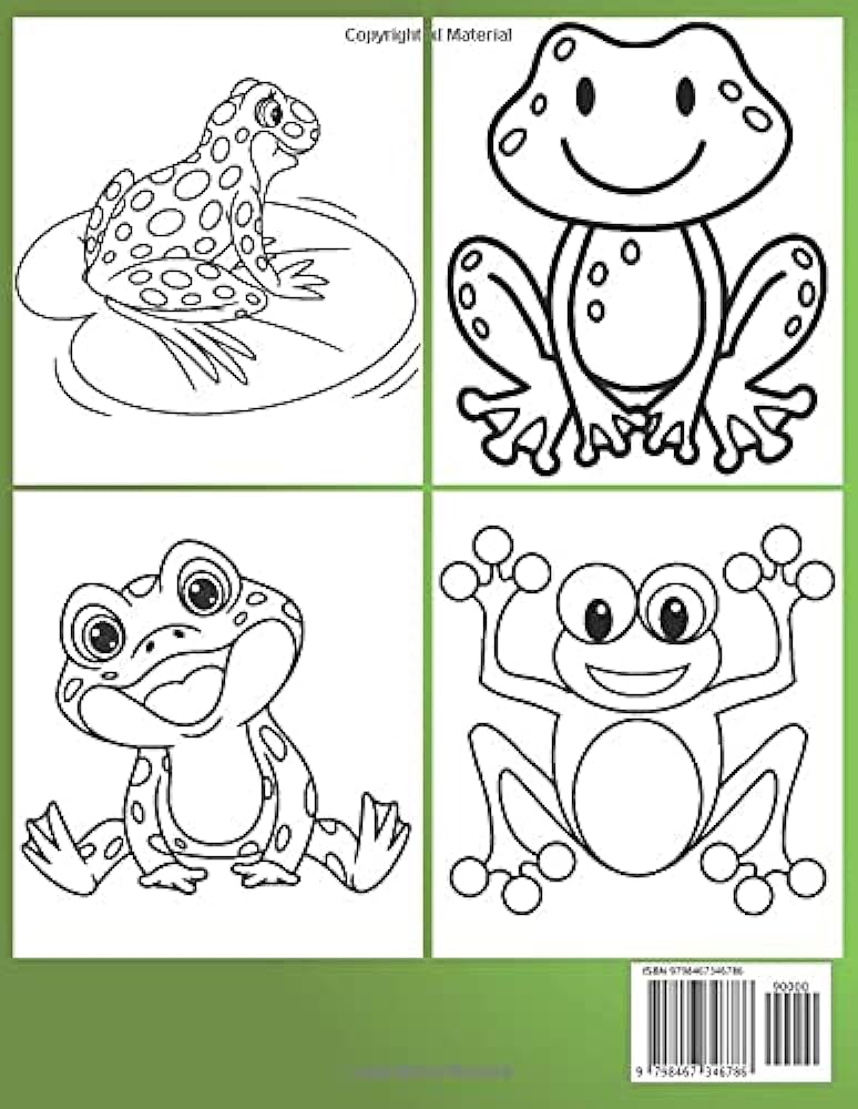 Frog coloring book for kids cute frogs coloring book for toddlers preschool fun coloring gift book for frog lovers great gift for your little house saiful book books