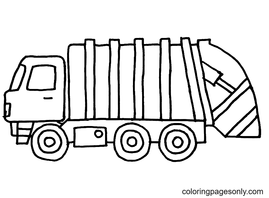 Garbage truck coloring pages