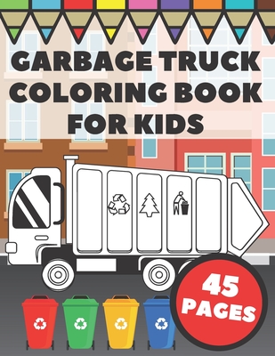 Garbage truck coloring book for kids big and simple images with cool trash and dump trucks gift for boys toddlers and preschoolers paperback murder by the book