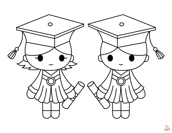 Celebrate graduation with fun and free graduation coloring pages