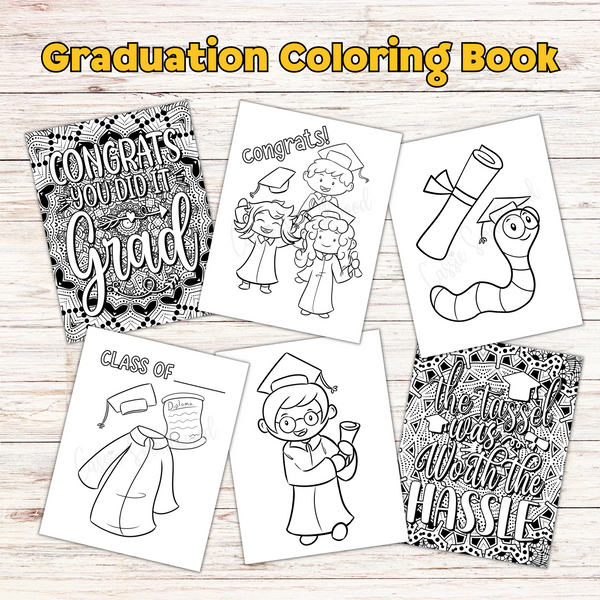 Printable graduation coloring pages pages â cassie smallwood