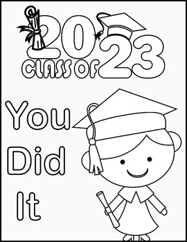 Graduation coloring pages for kids