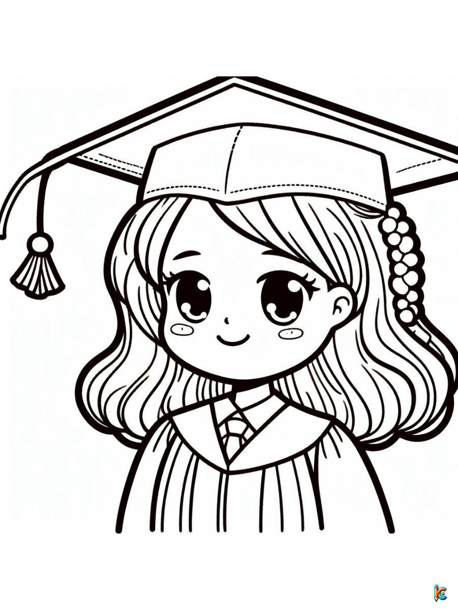 Graduation coloring pages â