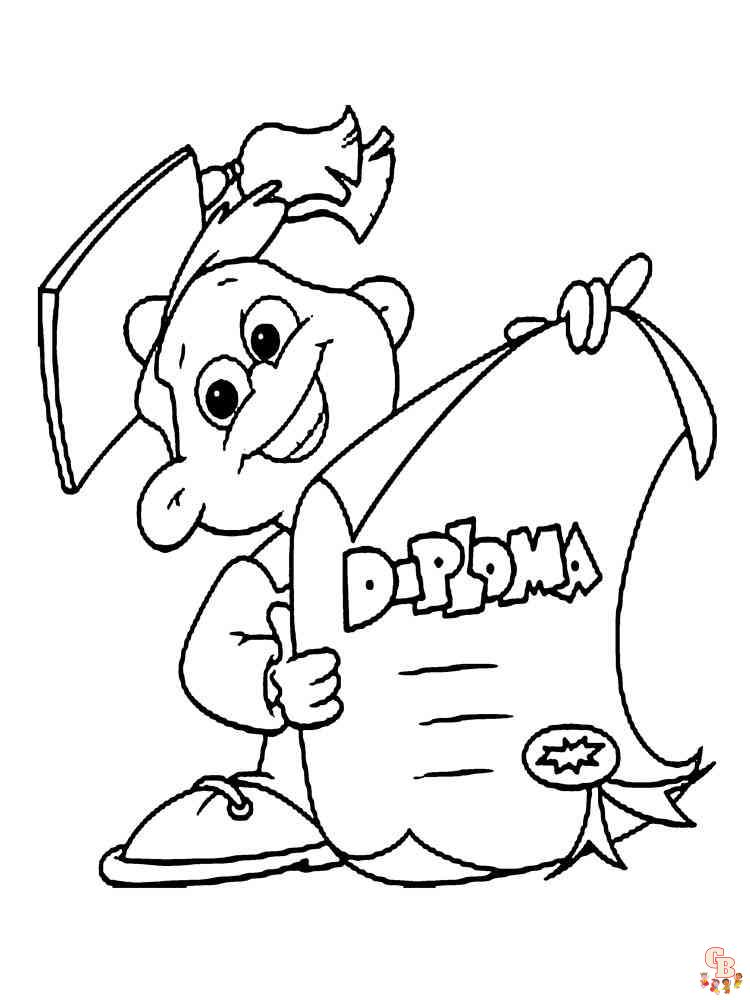 Celebrate graduation with fun and free graduation coloring pages