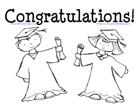 Kindergarten graduation preparation and coloring page freebie