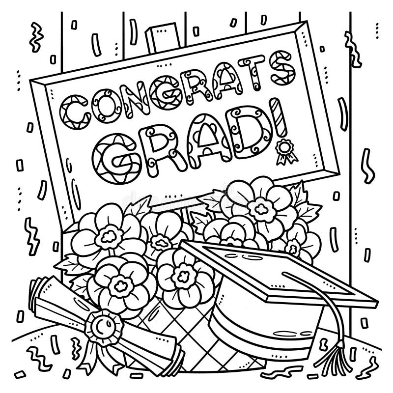 Kids graduation outline stock illustrations â kids graduation outline stock illustrations vectors clipart