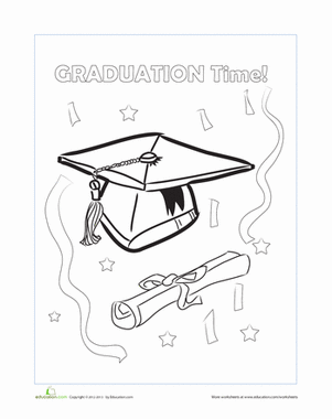 Graduation cap worksheet education preschool graduation coloring pages coloring worksheets for kindergarten