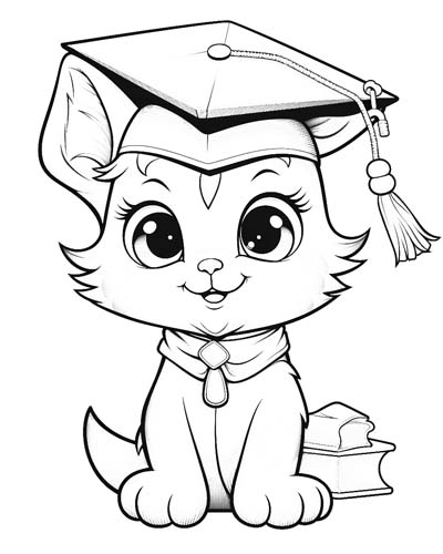 Graduation colouring pages