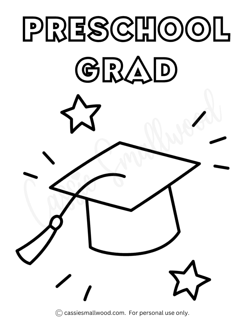 Cute graduation coloring pages