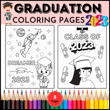 Graduation coloring pages