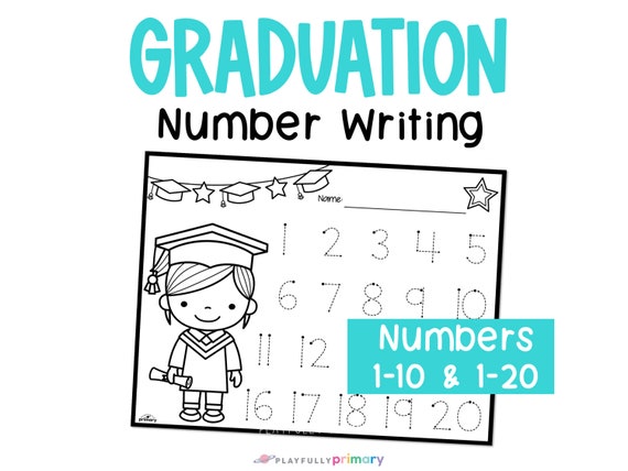 Kindergarten graduation coloring sheets preschool number tracing worksheet numbers printable number writing numbers