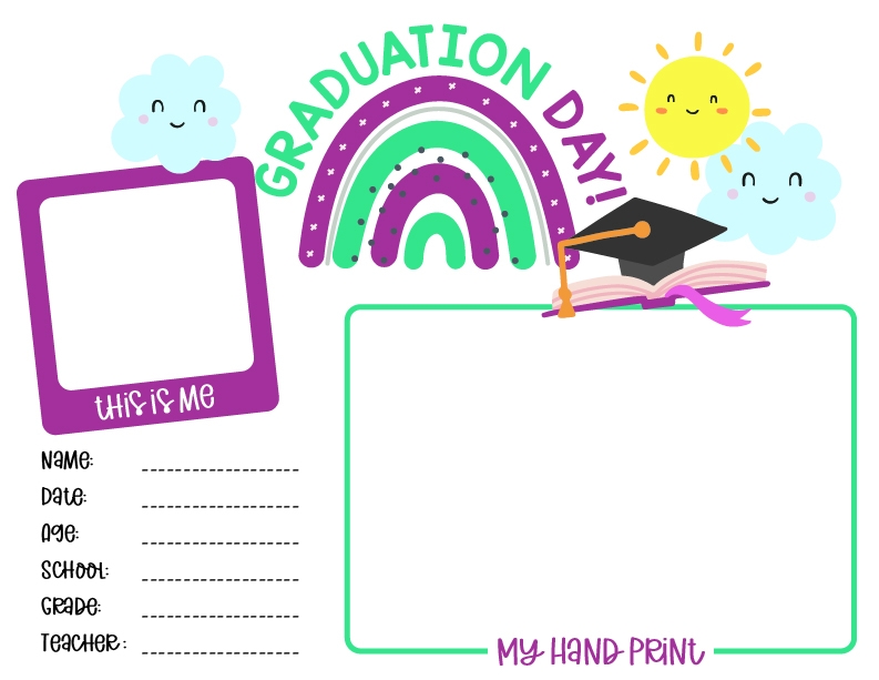 Free printable preschool graduation keepsake