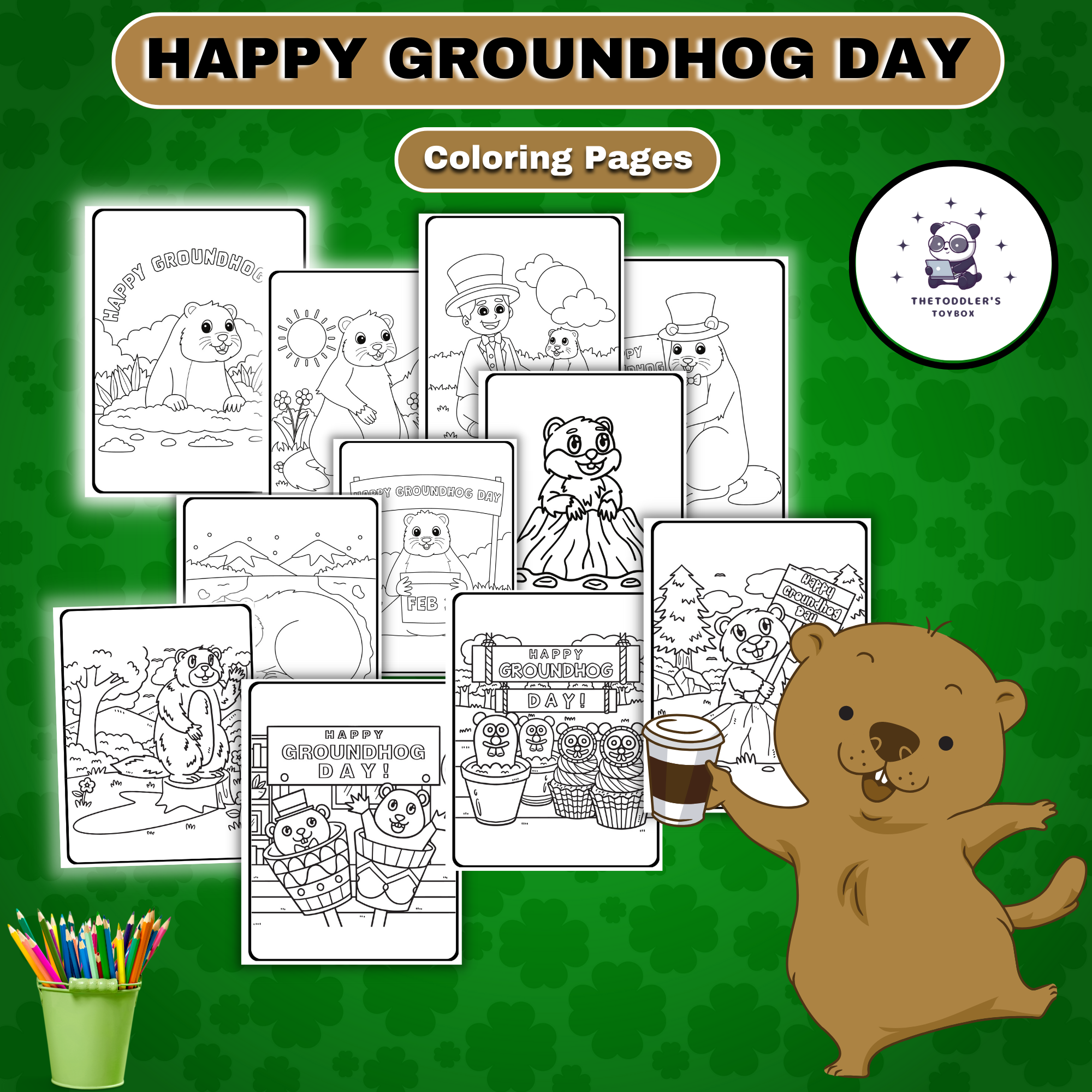 Groundhog day craft groundhog day coloring pages made by teachers