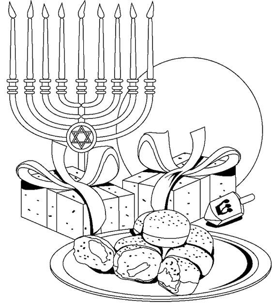 Free printable hanukkah coloring pages for kids