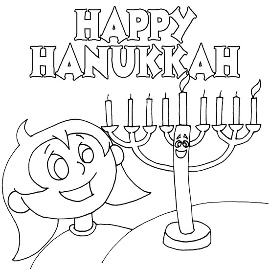 Free printable hanukkah coloring pages for kids