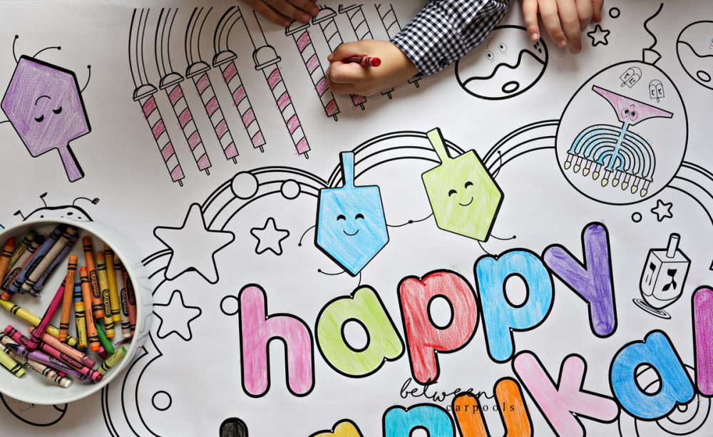 Just add crayons free chanukah coloring pages