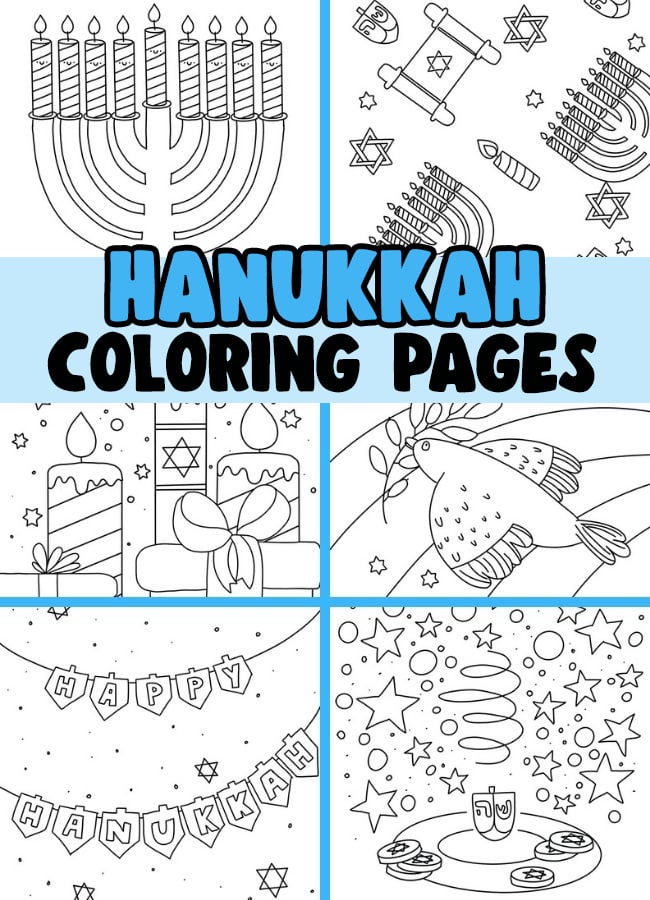 Hanukkah coloring pages free printables