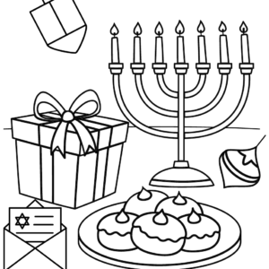 Hanukkah coloring pages printable for free download