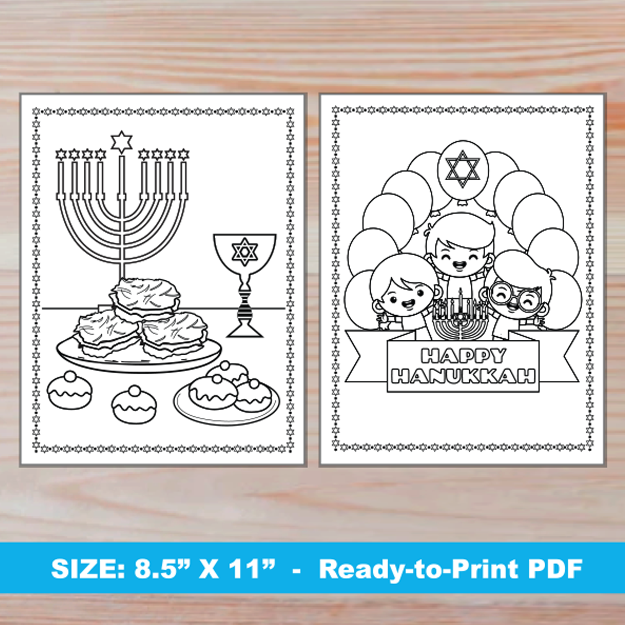 Hanukkah coloring pages for kids jewish holiday printable activity chanukah coloring pages