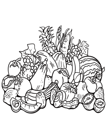 Fall harvest coloring page free printable coloring pages