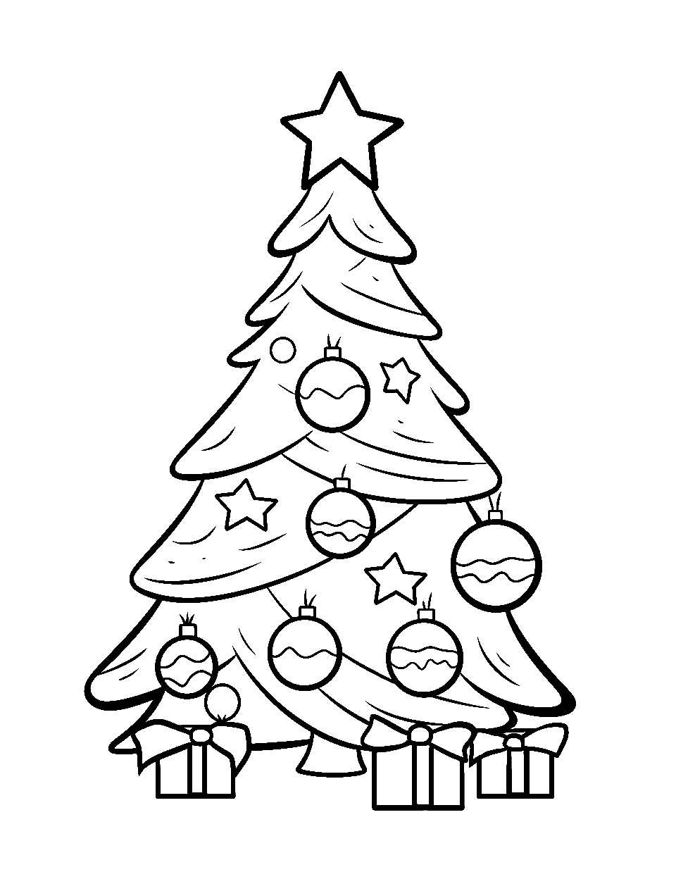 Christmas tree coloring pages free printables