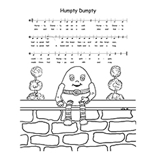 Adorable humpty dumpty coloring pages for toddlers