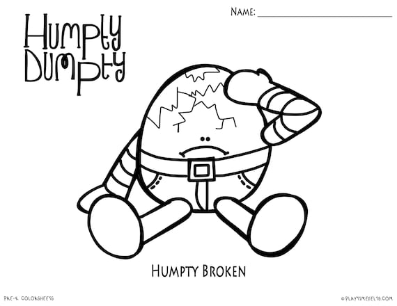 Humpty dumpty prek printable worksheets instant download