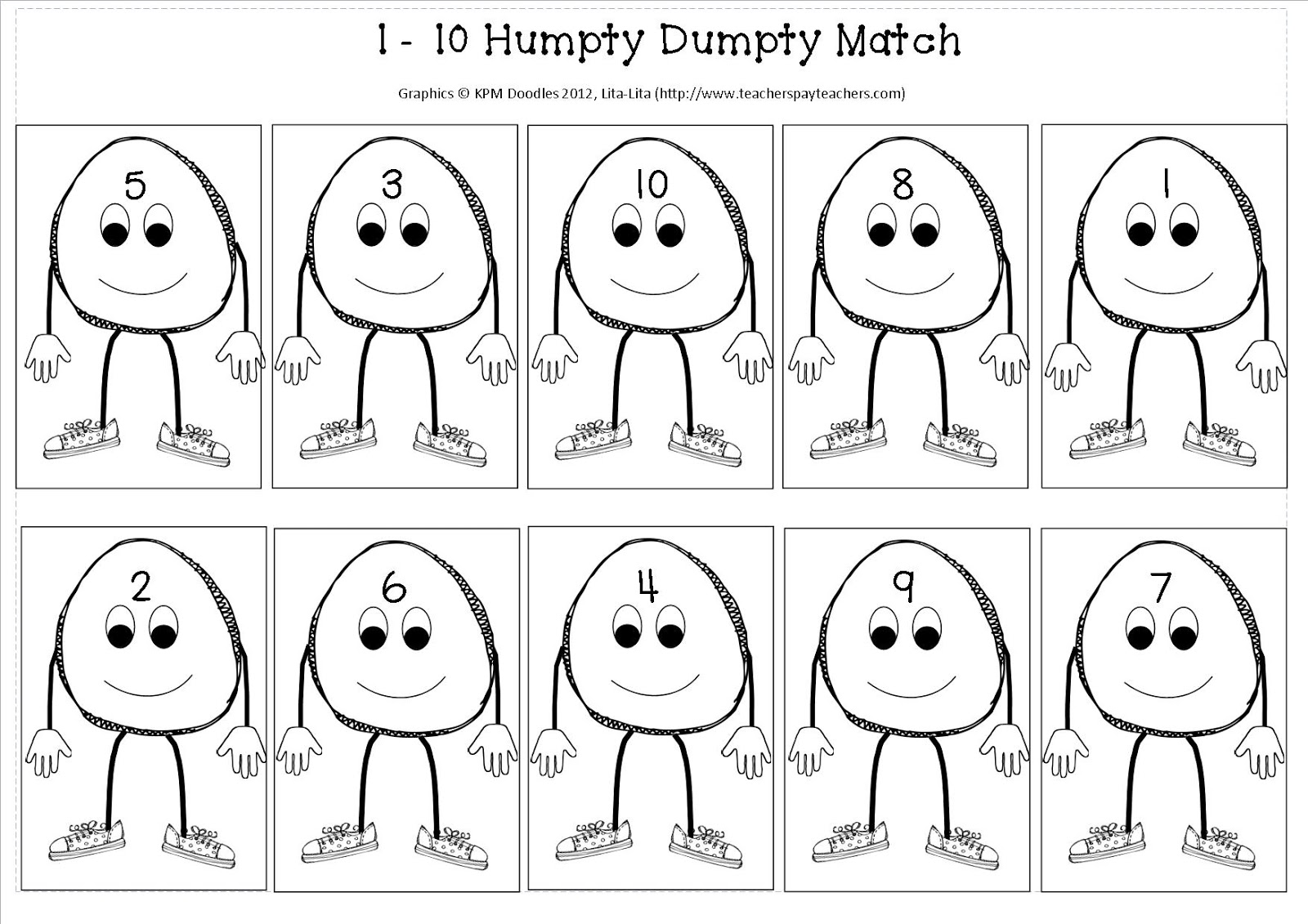 Early years fun humpty dumpty maths