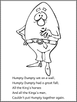 Humpty dumpty coloring pages