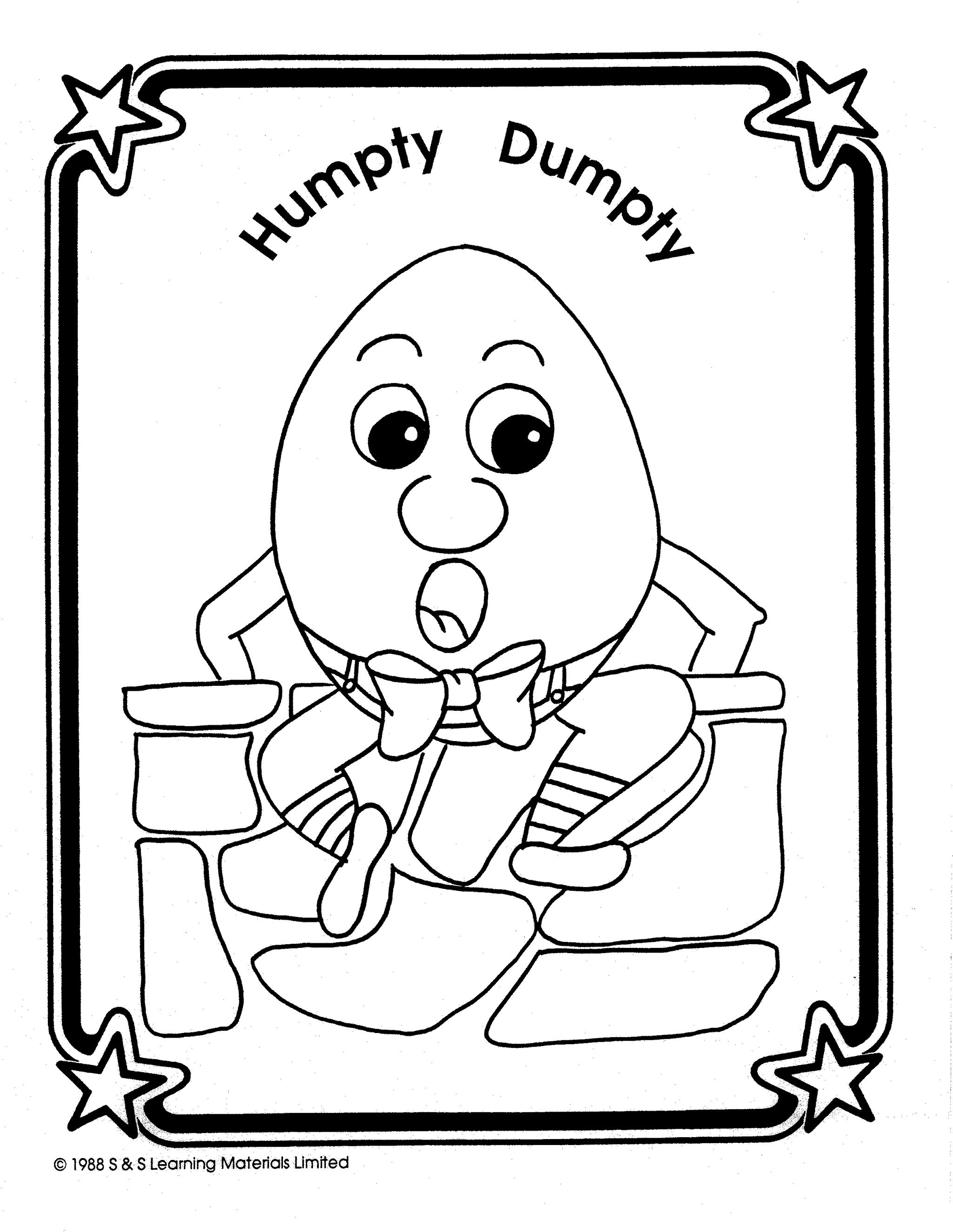 Nursery rhymes black white picture collection grades k