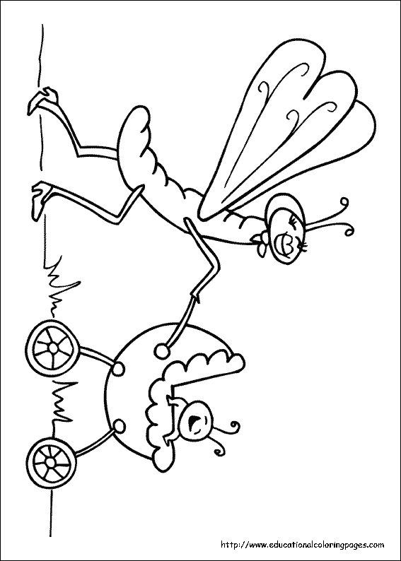 Insects coloring pages free for kids