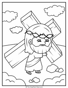 Christian easter and jesus coloring pages by the simplified classroom