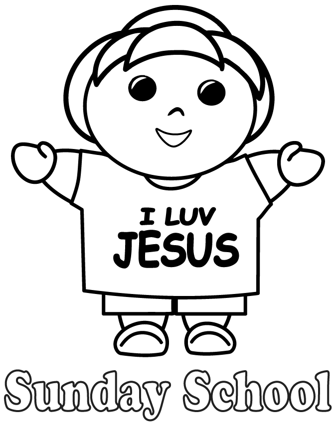 Jesus coloring page printable for free download