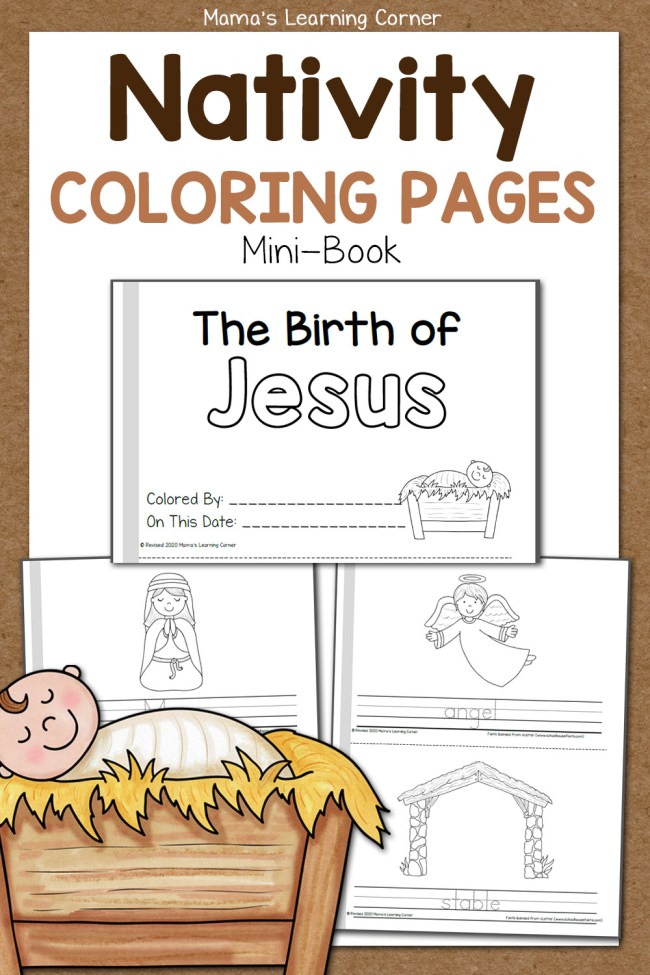 Nativity coloring pages