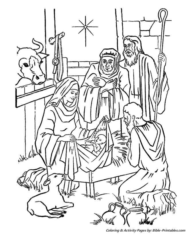 The christmas story coloring pages