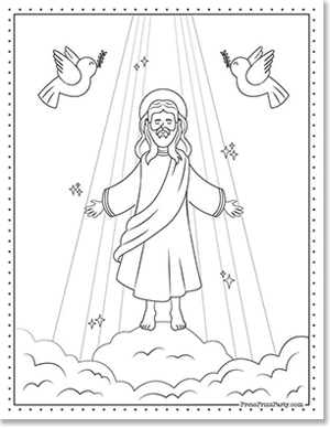 Free religious coloring pages for easter holy week