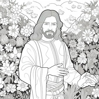 Page jesus coloring images