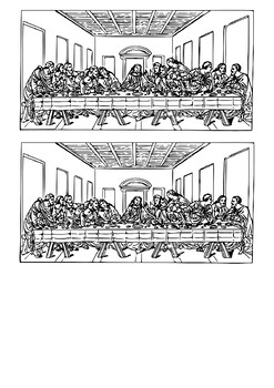 The last supper coloring picture by stevens social studies tpt