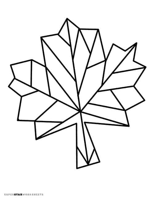 Fall leaf coloring pages