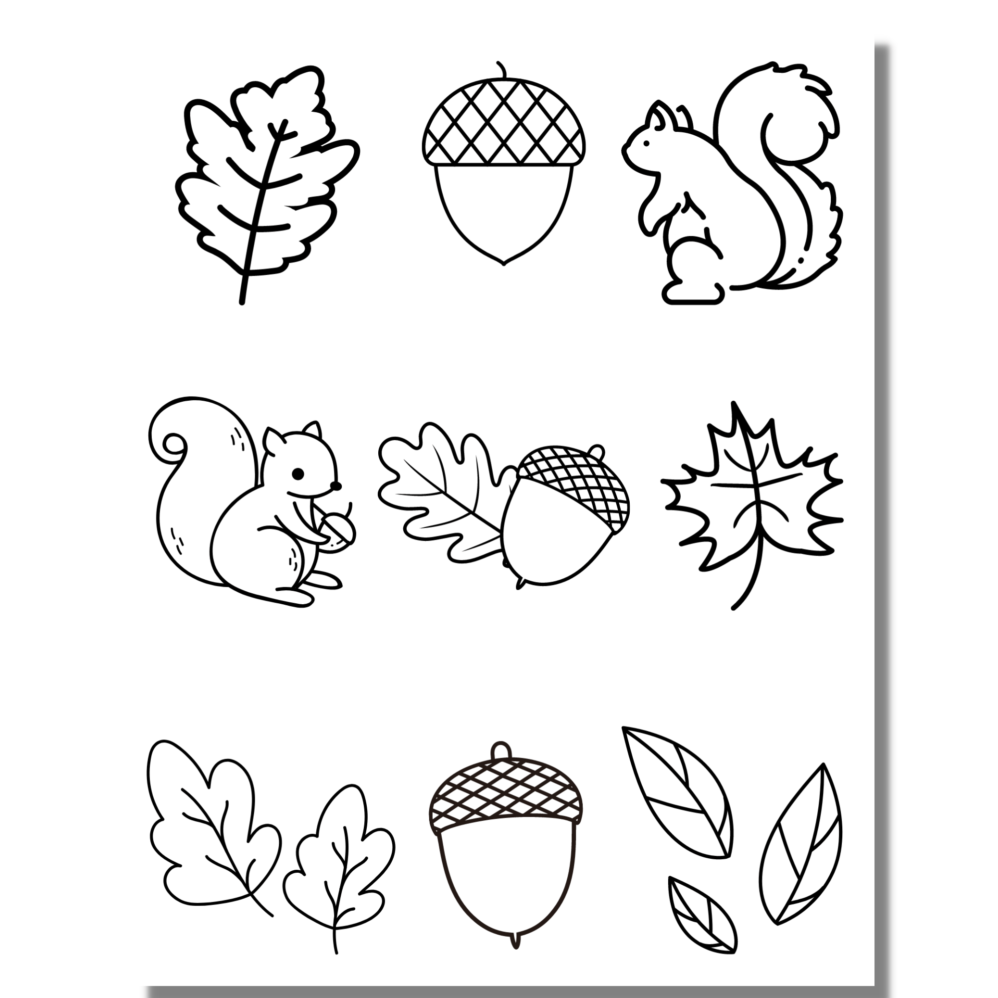 Fall coloring pages for kids â at home with zan printables