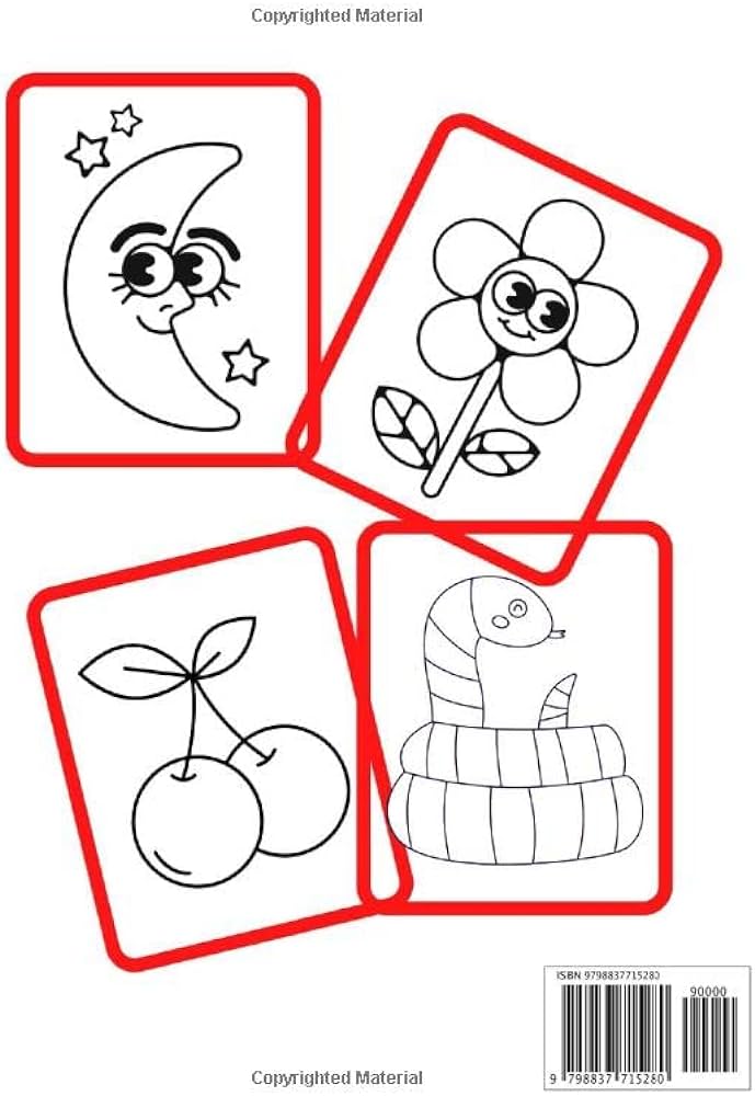 Easy things to color vol easy large giant simple picture coloring pages for toddlers kids ages