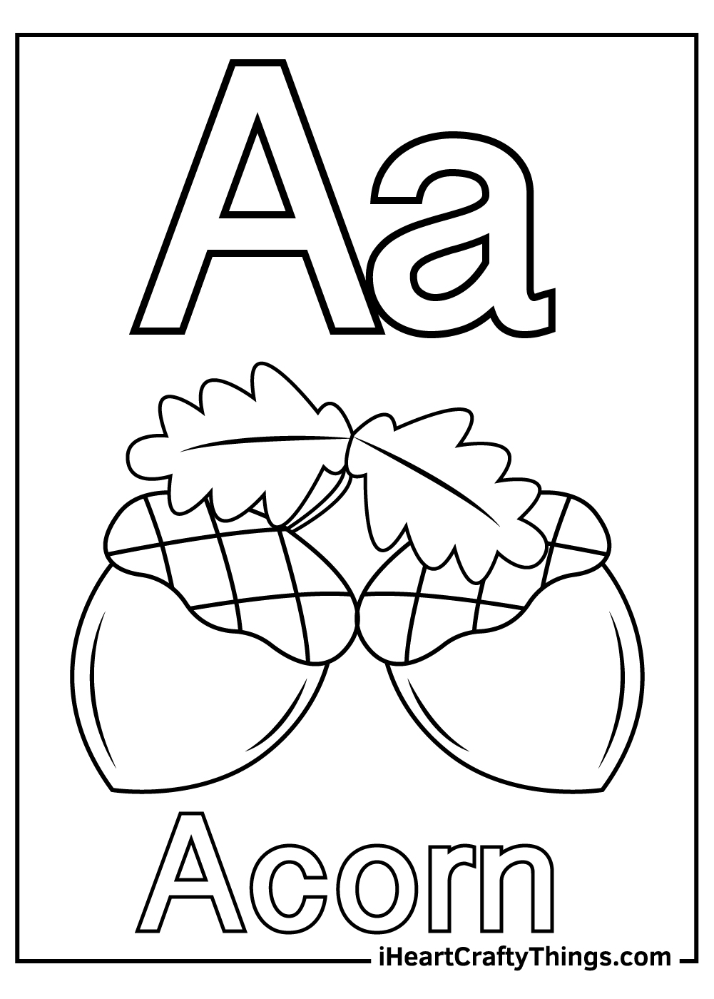 Letter a coloring pages free printables